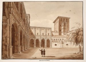 Inside the Palazzo di Venezia, 1833 by Agostino Tofanelli